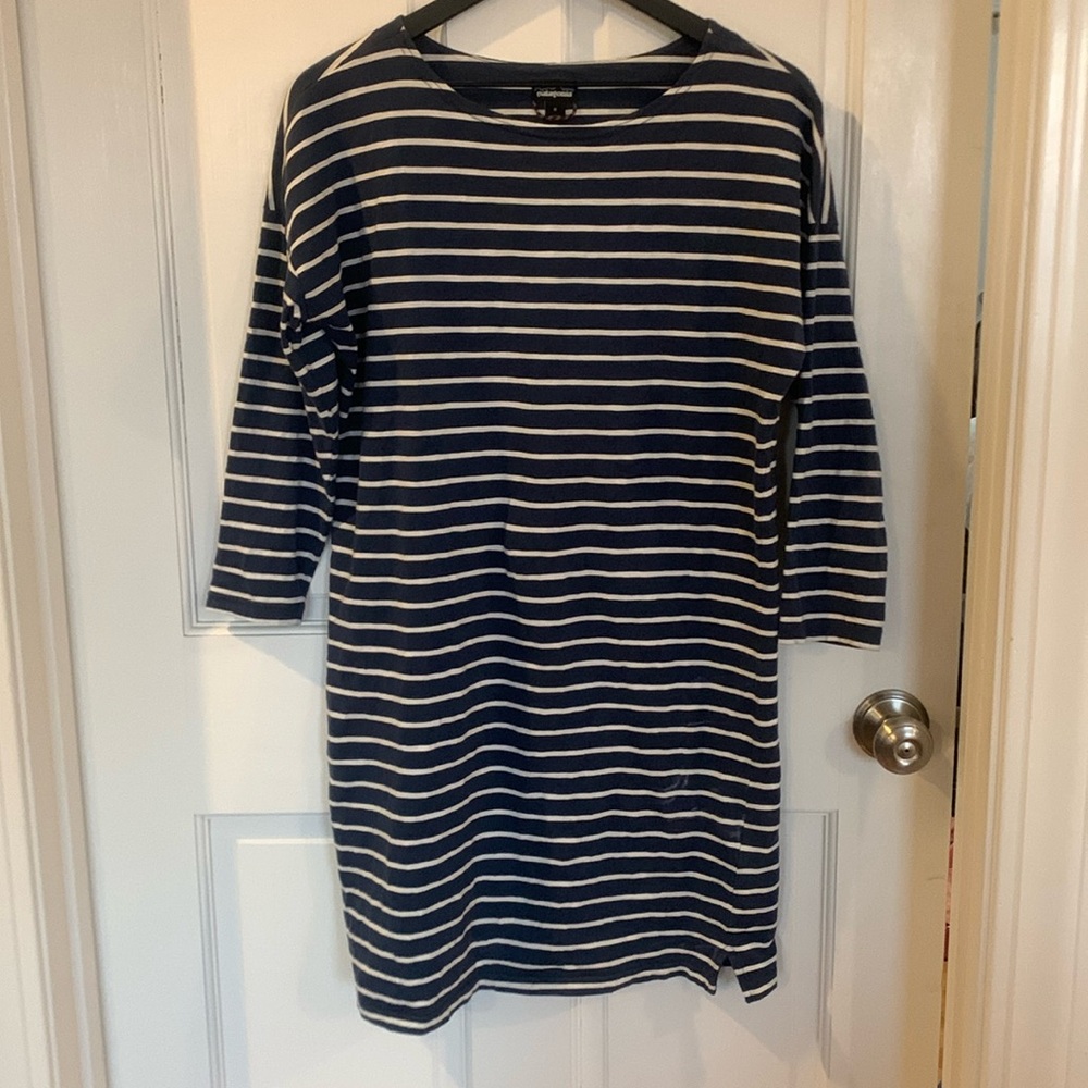 Size medium Patagonia Women’s striped cotton dress.